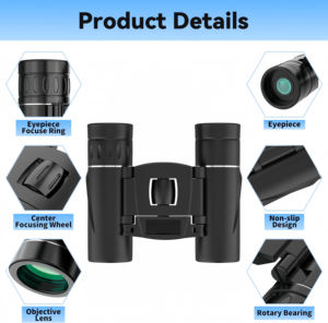 Alta Potência 8x21 BAK4 Prisma Mini Binóculos Portáteis para Observação de Pássaros Ao Ar Livre Viagem De Longa Distância Binóculos Telescópio Durável - Product Image 4