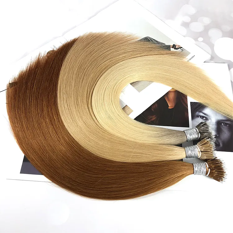 Wholesale 12A Remy Micro Link Beads Nano Ring Hair Extensions Double Drawn Russian Human Hair Extension Nano Ring Tips