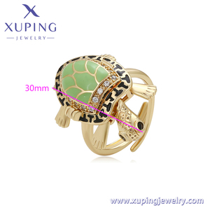 X000962556 Joyería XUPING Anillos <span class=keywords><strong>de</strong></span> Moda <span class=keywords><strong>de</strong></span> <span class=keywords><strong>Tortuga</strong></span> Verde Animal Chapados en Oro <span class=keywords><strong>de</strong></span> 14K - Product Image 2