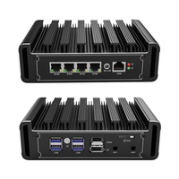 Mini PC industriel sans ventilateur 12e génération avec pare-feu N100 J5005 J6412, routeur logiciel, 4x2.5G I226 LAN, 2xDDR4, NVMe HD, HD DP, compatible OPNsense PVE ESXi