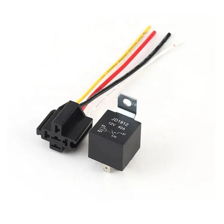 12V 24V Auto Car Relay 4 Pin 5 Pin 12V 40A Waterproof Universal Automotive Relay JD1914 JD2914 with Harness