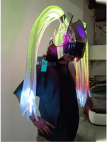 Masque LED flexible RGB Laserman, casque LED super cool pour spectacle de danse, performance sur scène
