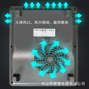 Placa de Inducción de un Solo Quemador 2200W con Panel de Cerámica y Función de Reserva para Uso Doméstico y Industrial - Product Image 1