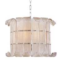 Lustre à deux niveaux de style nordique pour salon, lampe suspendue en fer doré, abat-jour en verre français, lustre de luxe