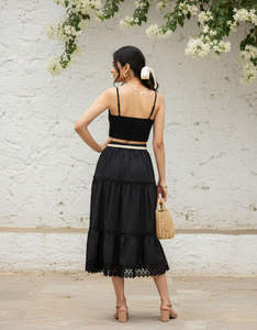 Jupe longue maxi pour femme la plus vendue, en coton léger et respirant, tissu doux et confortable, taille haute, pour usage quotidien décontracté - Product Image 5