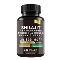 Capsules de Shilajit OEM transfrontalières pour adultes - Améliore la densité osseuse - 120 gélules - Exclusivité usine - Personnalisé pour femmes enceintes
