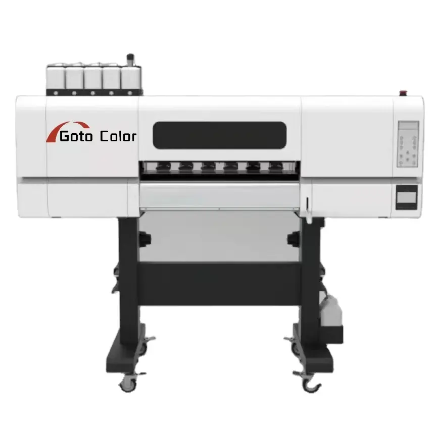 डीटीएफ प्रिंटर मूल्य टैग मशीन के साथ पाउडर हिलाना ड्रायर गर्म प्रेस रंग लेबल प्रिंटर