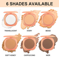 Poudre pressée compacte non comédogène mate imperméable à l'eau pour pores élevés pour le maquillage du fond de teint du visage