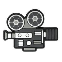 Breloques de chaussures en PVC souple 3D en verre, motif appareil photo rétro et popcorn, amovibles, pour décoration de sabots, accessoires DIY pour amateurs de cinéma