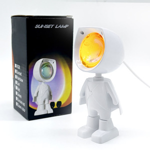 USB充電式LEDロボットサンセットプロジェクターランプ ミニタッチコントロール パーティー リビングルーム 寝室装飾 モダンデザイン ABS - Product Image 1