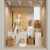 Support de présentation cylindrique en papier kraft alvéolé OEM ODM, pliable et léger, blanc, pour la décoration de boutiques