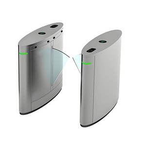 Tourniquet de barrière d'aileron de contrôle d'accès de gestion de foule de métro reconnaissance faciale intelligente tourniquet de barrière d'aileron d'acier inoxydable de 304 - Product Image 1