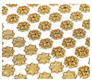 Roll Pita Jala Berlian 10 Yard 6 Baris Hiasan Berlian Imitasi Bentuk Bunga Bulat Berkilau - Product Image 4