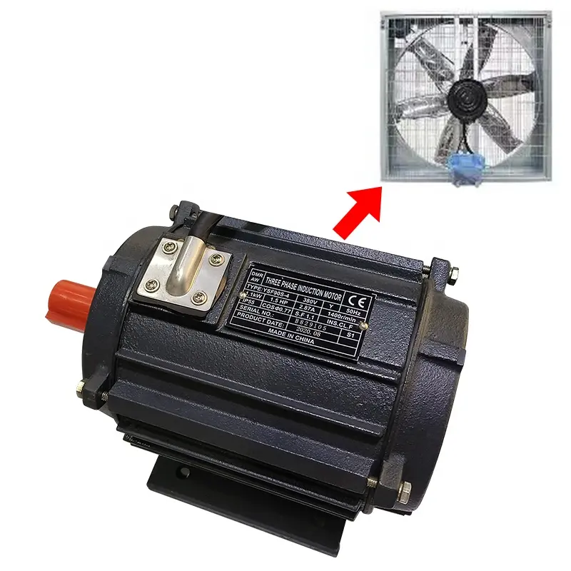 1.1KW 380V ba giai đoạn điện cổ nuôi động cơ cho chăn nuôi Fan