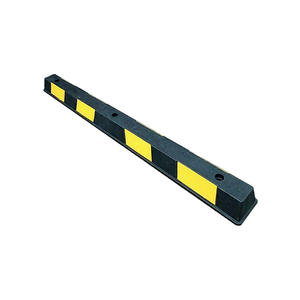 Butée de stationnement en caoutchouc flexible noir pour voiture, camion, avertissement routier - Product Image 2