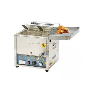 Restaurant stainless steel deep tank gas fryer chicken and potato one can of fryer