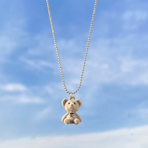 แฟชั่น<span class=keywords><strong>เกาหลี</strong></span>อินเทรนด์สแตนเลสลูกปัด Choker โซ่เครื่องประดับจี้สร้อยคอหมีน่ารักจี้<span class=keywords><strong>สร้อย</strong></span>คอสำหรับผู้หญิงผู้ชาย - Product Image 4