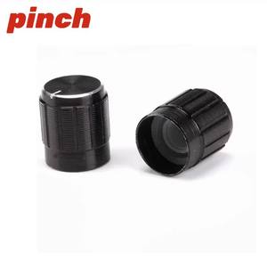 Rotary Potentiometer <b>Knob</b> Cap 15x17mm M8x0.75 Thread 6mm Actuator Diameter <b>Black</b> Silver Gold Volume Adjustment - Product Image 2