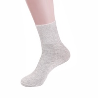 Spring Stock Chaussettes en coton de haute qualité blanches de couleur unie pour femmes
