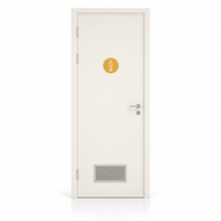 Porte de salle de bain avec persiennes de ventilation, serrure de confidentialité, antibactérienne, pour les zones de salle de bain des hôpitaux