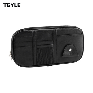 Bolsa de Almacenamiento Multifuncional para Parasol, Bolsa de Malla, Cremallera, Tarjetero Grande, Cable de Datos para Licencia de Conducir, Tarjeta Grande, Clip para <span class=keywords><strong>Gafas</strong></span> - Product Image 1