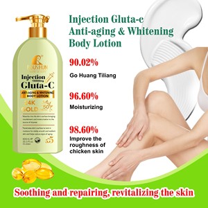 Crème nourrissante pour la peau Premium Choice 600ml, confort toute la journée pour les peaux sèches, blanchiment de la peau, Gluta-C 24K Gold SPF 50+++ Lotion pour le corps - Product Image 6