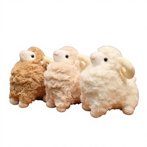 Simpatico Peluche a Forma di Pecora, Giocattolo Antistress in Cotone PP, <span class=keywords><strong>Bianco</strong></span>, Unisex, Regalo di Compleanno per 14+ Anni - Product Image 1