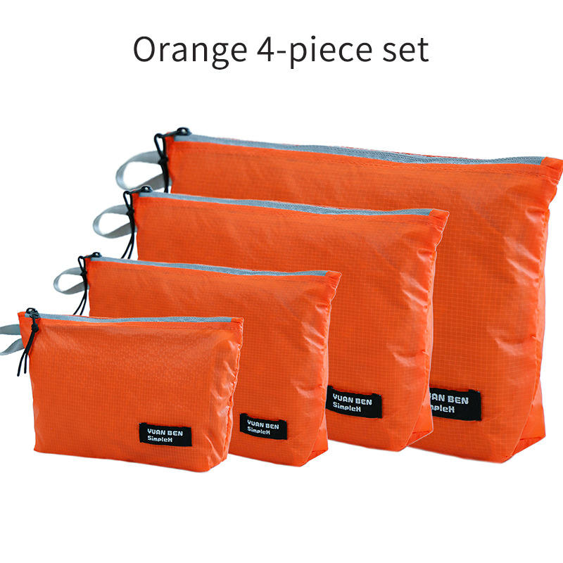 ชุดสี่ชิ้นสีส้มแดง