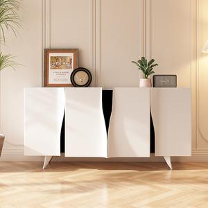 BS8696 Crema muebles de sala de estar Venta barata de alta calidad Muebles para el hogar Simple Consola Gabinete Aparador - Product Image 3