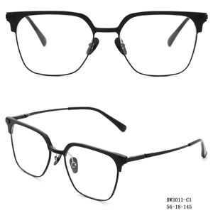 แว่นสายตา BW3011 รุ่นพรีเมียม ทำจากอะลูมิเนียมด้าน พร้อมแผ่นรองจมูกซิลิโคนปรับได้ เหมาะสำหรับทุกเพศทุกวัย ใช้ได้ทั้งขับรถและแฟชั่น - Product Image 1