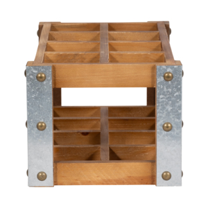 Kit de Barman de Madera con Detalles Metálicos, Soporte de Almacenamiento para Bar en Casa, Organizador de Herramientas para Cócteles, Diseño Rectangular - Product Image 4