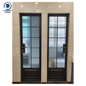 Lối ra cửa cho ngôi nhà phong cách Pháp nhôm phía trước đôi nhập ngoại thất khuôn cửa chống cháy kính thiết kế đồ họa ngoài trời - Product Image 1