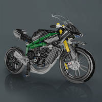 Moule Roi 23002S 656PCS Moto Série Vert HZ-R Moto Bloc de Construction Modèle Technique Éducatif Jouet Festival Cadeau