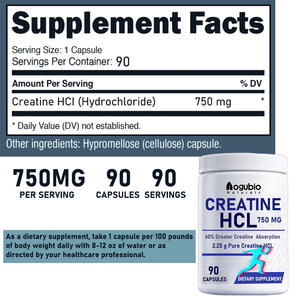 OEM Etiqueta Privada pura micronizada creatina HCL suplemento alimenticio creatina monohidrato HCL cápsulas soporte muscular - Product Image 2