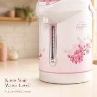 Distributeur d'eau chaude électrique 3L avec indicateur de niveau d'eau visible, en acier inoxydable, pour hôtel, chambre d'hôtes, café