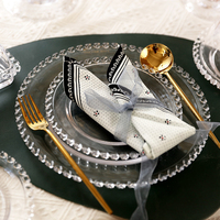 Europese Creatieve Kralen Glazen Snackplaat Gedroogd Fruit Brood Cake Tray Dessert Servies Servies Set