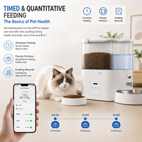 Distributeur intelligent 3-en-1 pour animaux de compagnie, 8,5 L, avec caméra 4MP, contrôle via application Wi-Fi, gamelle en acier inoxydable, distributeur de nourriture et d'eau pour chats et chiens