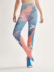 仿古元素印花加大码无裆Cdr塞西莉亚·德·拉菲尔静脉曲张压缩连裤袜 - Product Image 5