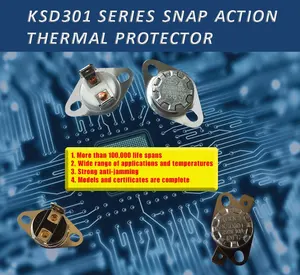 Termostato bimetálico KSD301 normalmente cerrado de alta precisión de 125 grados 10A para refrigerador