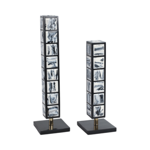 Scultura a Torre Rettangolare Moderna in Resina per Arredamento Casa, Ufficio, Soggiorno, Tavolino da Caffè, Mensola Bagno, Arte Decorativa - Product Image 2