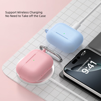 Housse d'écouteurs en silicone souple pour Apple AirPods Pro 3 avec mousqueton