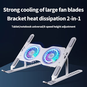 Soporte plegable antideslizante para portátil de aleación de aluminio, altura ajustable estable, 360 ventiladores de refrigeración, soporte para portátil - Product Image 4