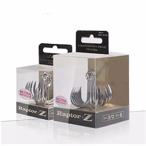 Chất lượng cao 6071 4x HG Đen Vua Kong siêu chống gỉ mạnh mẽ treble móc vòng uốn cong kim điểm giả mạo treble fishhook - Product Image 6