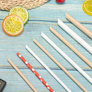 Pajitas desechables de papel para bebidas de leche con perlas, 12 mm de diámetro, pajitas desechables de plástico para bebidas de té de burbujas, empaquetadas en papel para leche. - Product Image 6