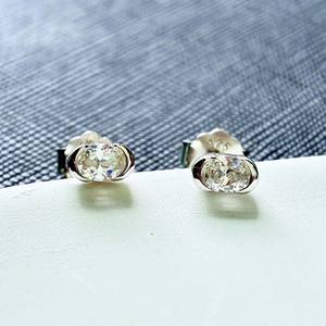 Оптовая продажа S925 стерлингового серебра Крошечные ослепительные круглые CZ классические серьги-гвоздики для женщин девочек детские ювелирные изделия подарок - Product Image 3