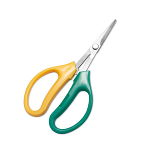 Tijeras de podar de cabeza curva, acero aleado, corte máximo de 5 mm, mangos verdes y amarillos para herramientas de jardinería de bonsái - Product Image 2