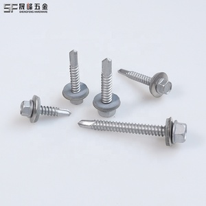 5.5mm 6.3mm 304 + scm435 Hex máy giặt đầu composite tự Khoan Vít Hex mặt bích tự khoan vít nước bằng chứng với EPDM - Product Image 6