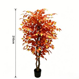ต้นไทรประดิษฐ์สำหรับฤดูใบไม้ร่วง |   กระถางต้นไม้ปลอมขนาดใหญ่สำหรับตกแต่งซุ้มงานแต่งงานและระเบียง |   ใบไม้ไหมที่เหมือนจริง - Product Image 2