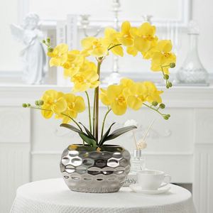 Oh Arts Flor Artificial de Orquídea, Orquídea Phalaenopsis Artificial, Orquídeas de Tacto Real, Flor Decorativa de Látex - Product Image 2