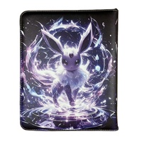 Classeur de cartes à collectionner classique 4 pochettes couleur personnalisée en cuir PU écologique avec fermeture éclair, album pour anime et dessins animés, résistant aux rayures 50mm